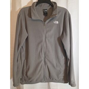 The North Face Gray Fleece Hooded Full Zip Sweater Kids Boy's XL